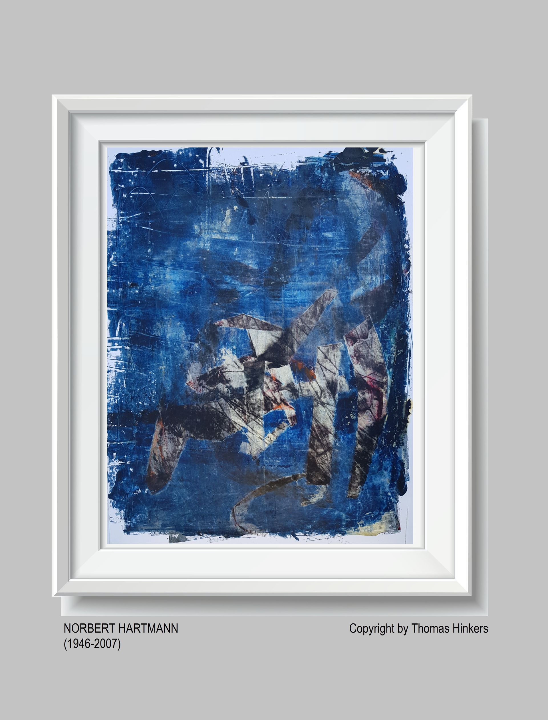 Norbert Hartmann (1946-2007) Papier-Werk aus dem Werkverzeichnis Hinkers