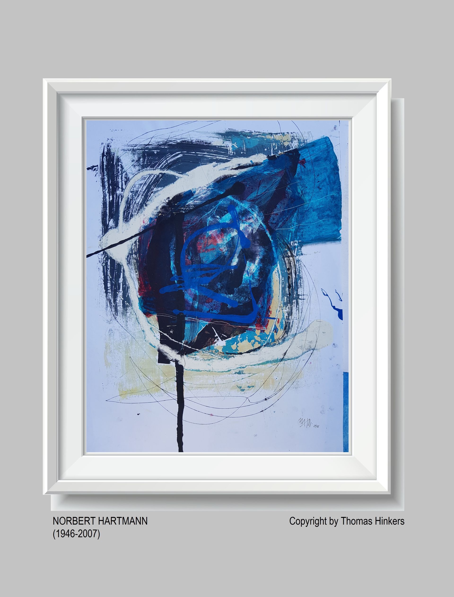 Norbert Hartmann (1946-2007) Papier-Werk aus dem Werkverzeichnis Hinkers