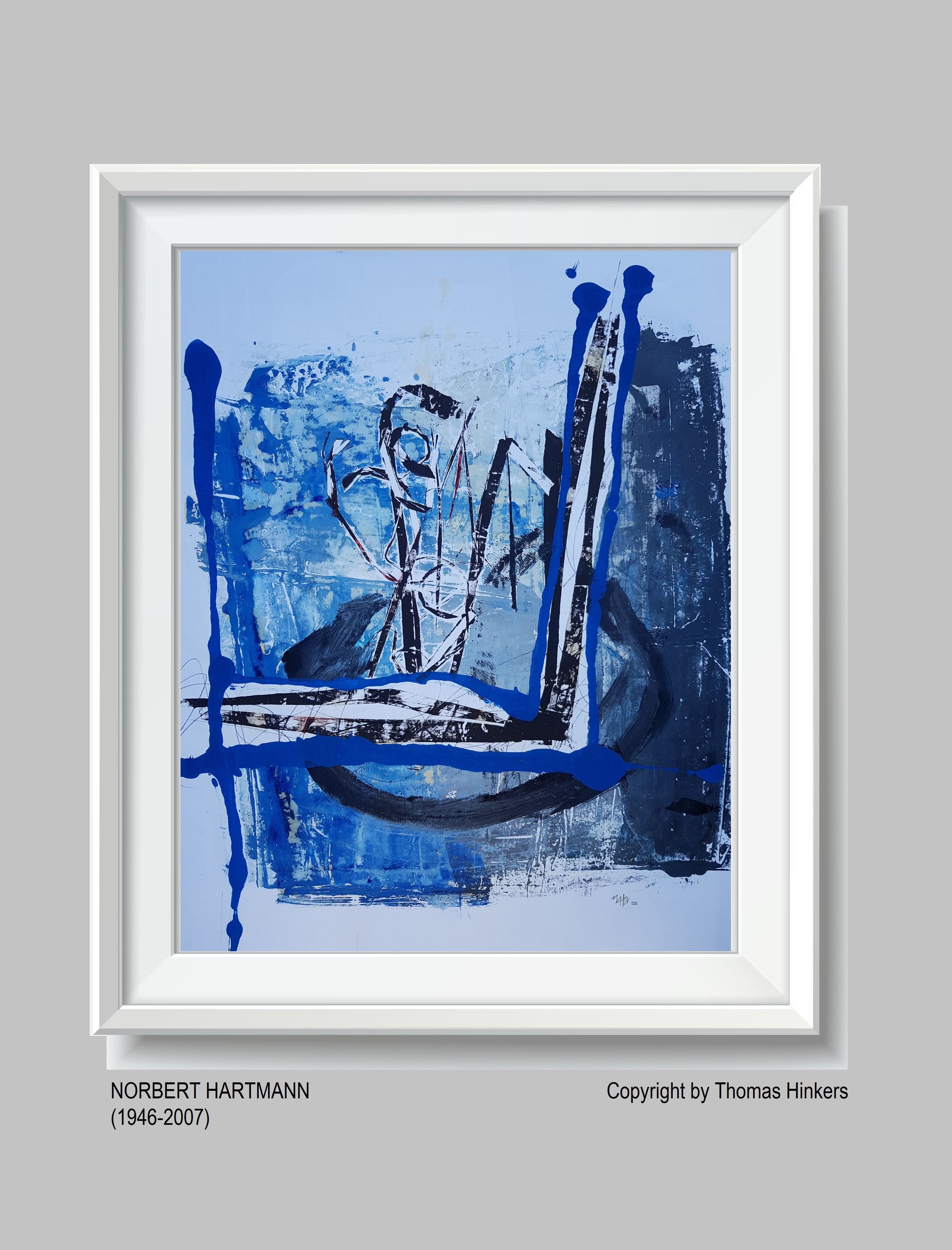 Norbert Hartmann (1946-2007) Papier-Werk aus dem Werkverzeichnis Hinkers