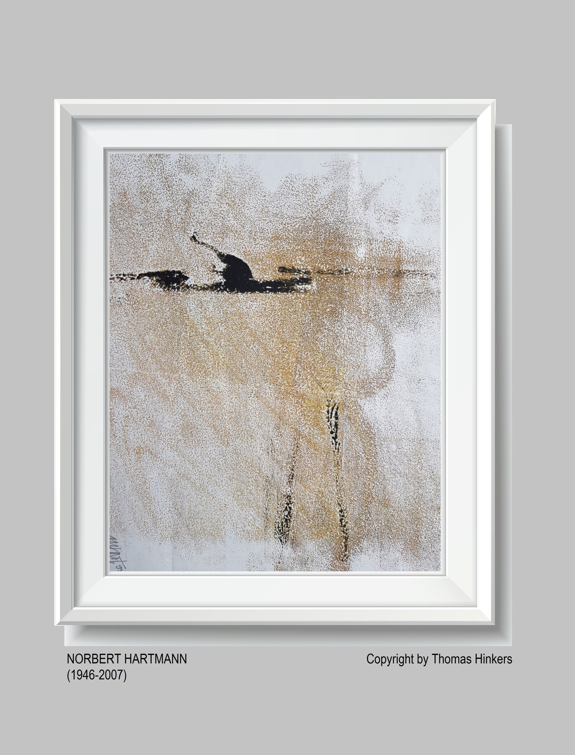 Norbert Hartmann (1946-2007) Papier-Werk aus dem Werkverzeichnis Hinkers