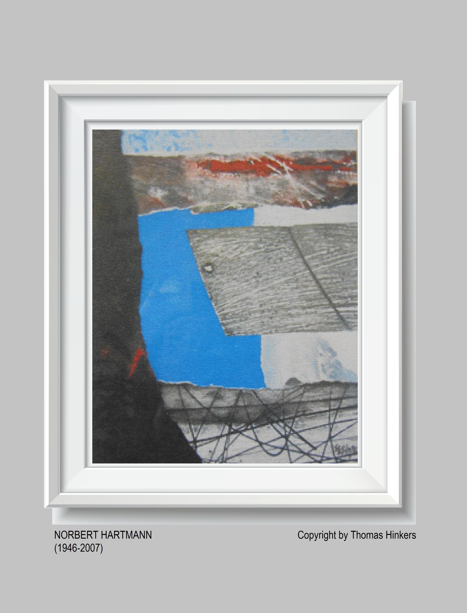 Norbert Hartmann (1946-2007) Papier-Werk aus dem Werkverzeichnis Hinkers