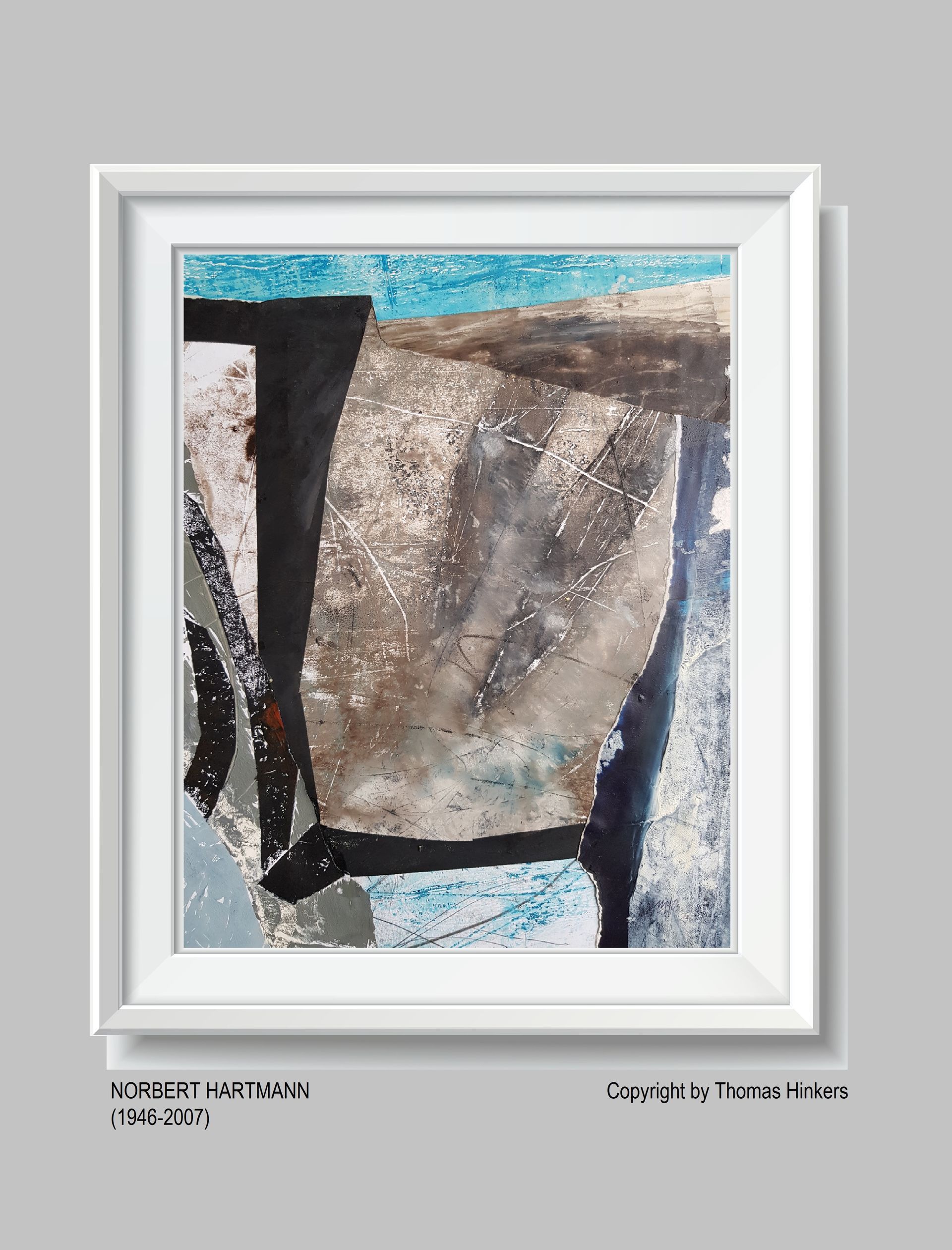 Norbert Hartmann (1946-2007) Papier-Werk aus dem Werkverzeichnis Hinkers