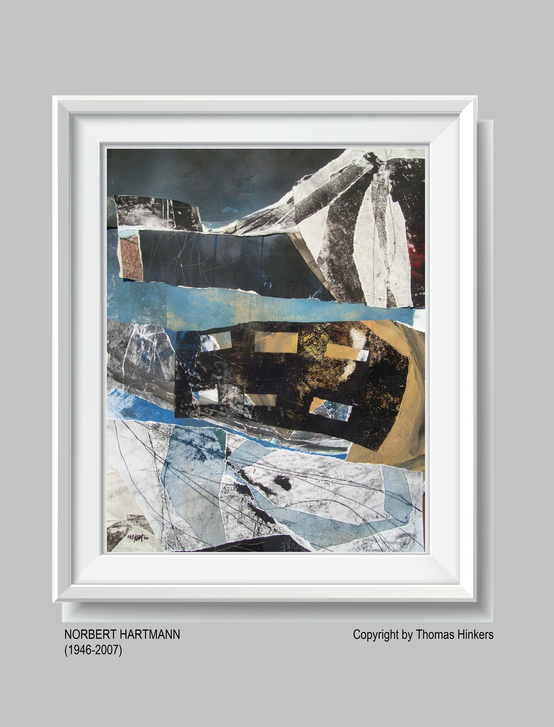 Norbert Hartmann (1946-2007) Papier-Werk aus dem Werkverzeichnis Hinkers