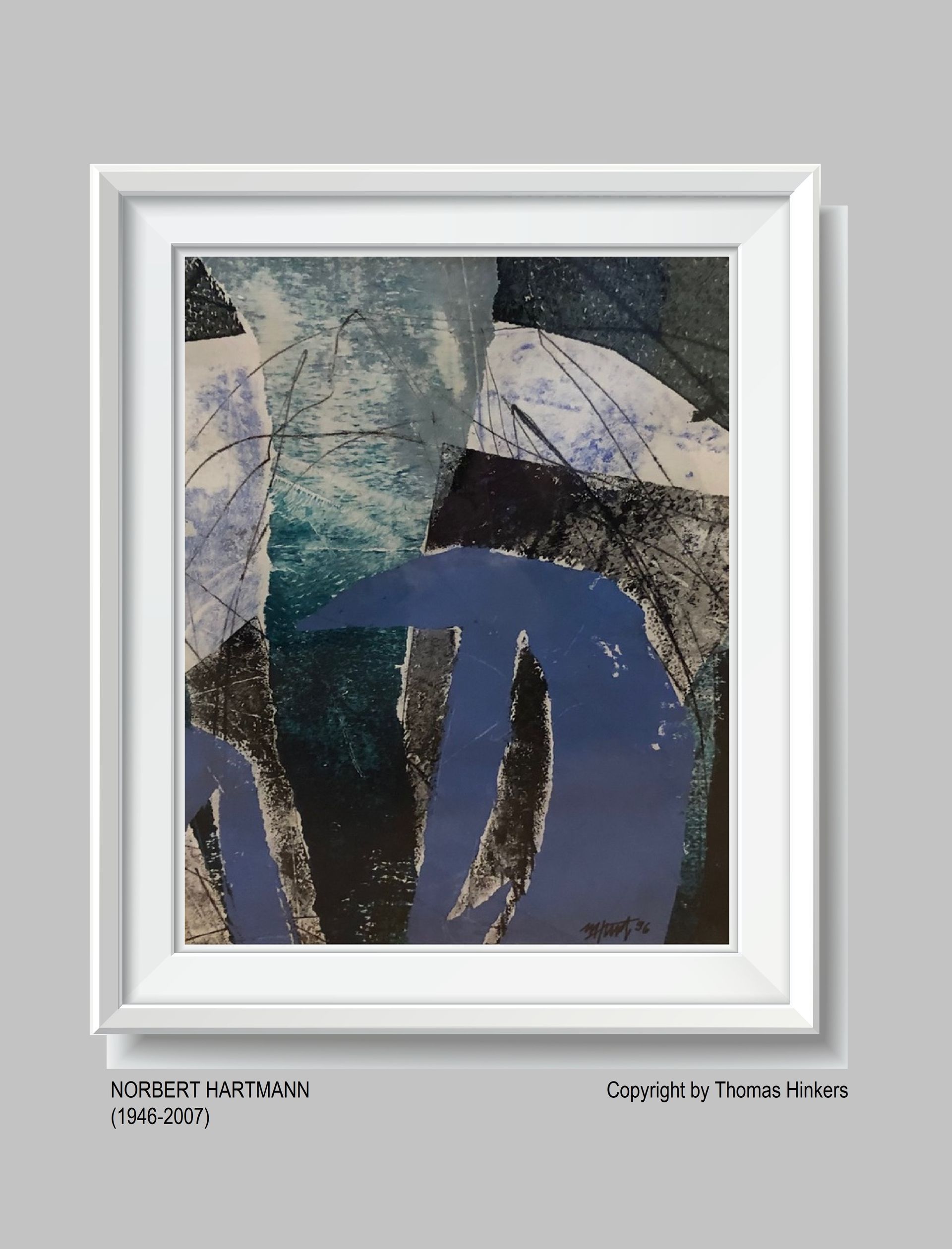 Norbert Hartmann (1946-2007) Papier-Werk aus dem Werkverzeichnis Hinkers