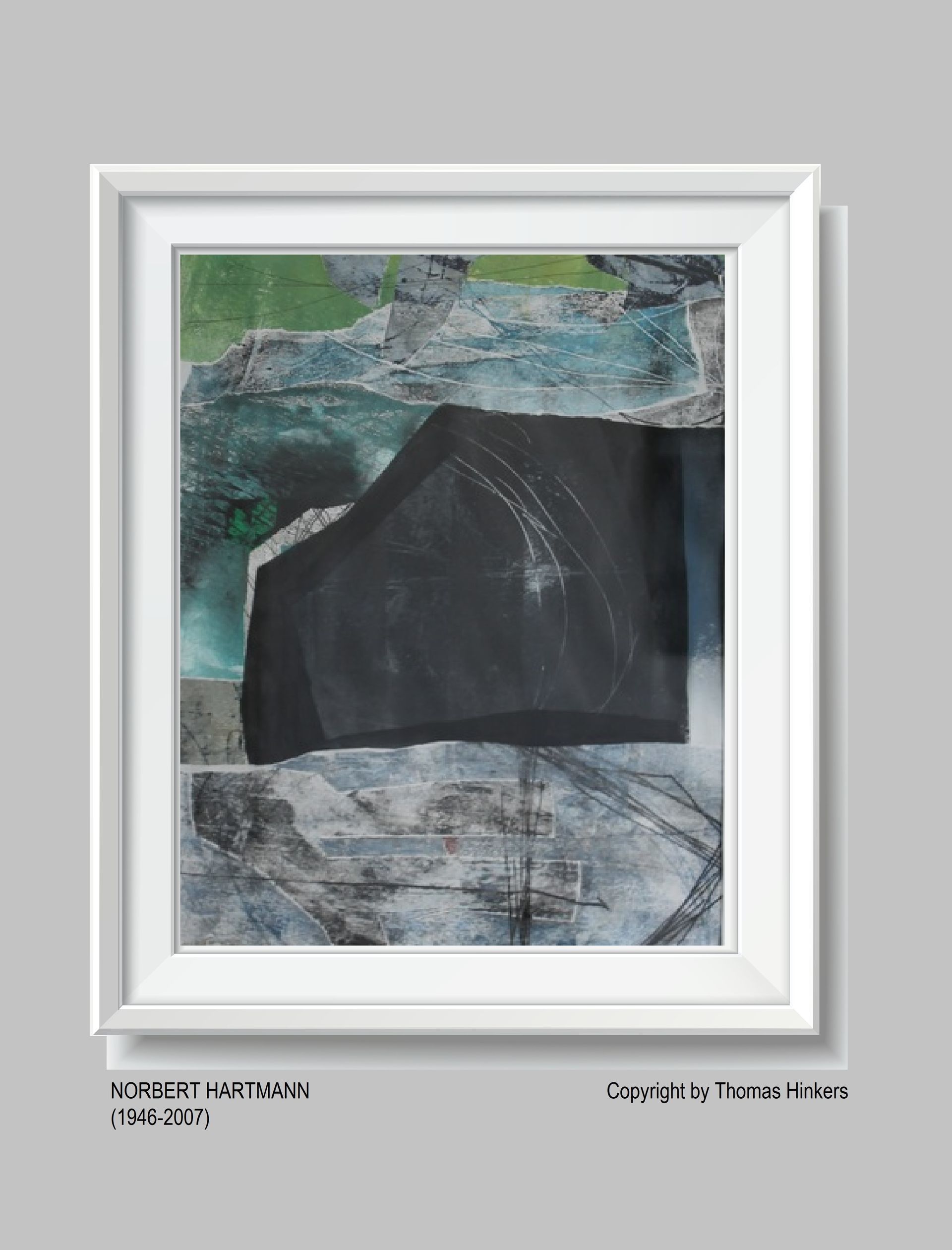 Norbert Hartmann (1946-2007) Papier-Werk aus dem Werkverzeichnis Hinkers