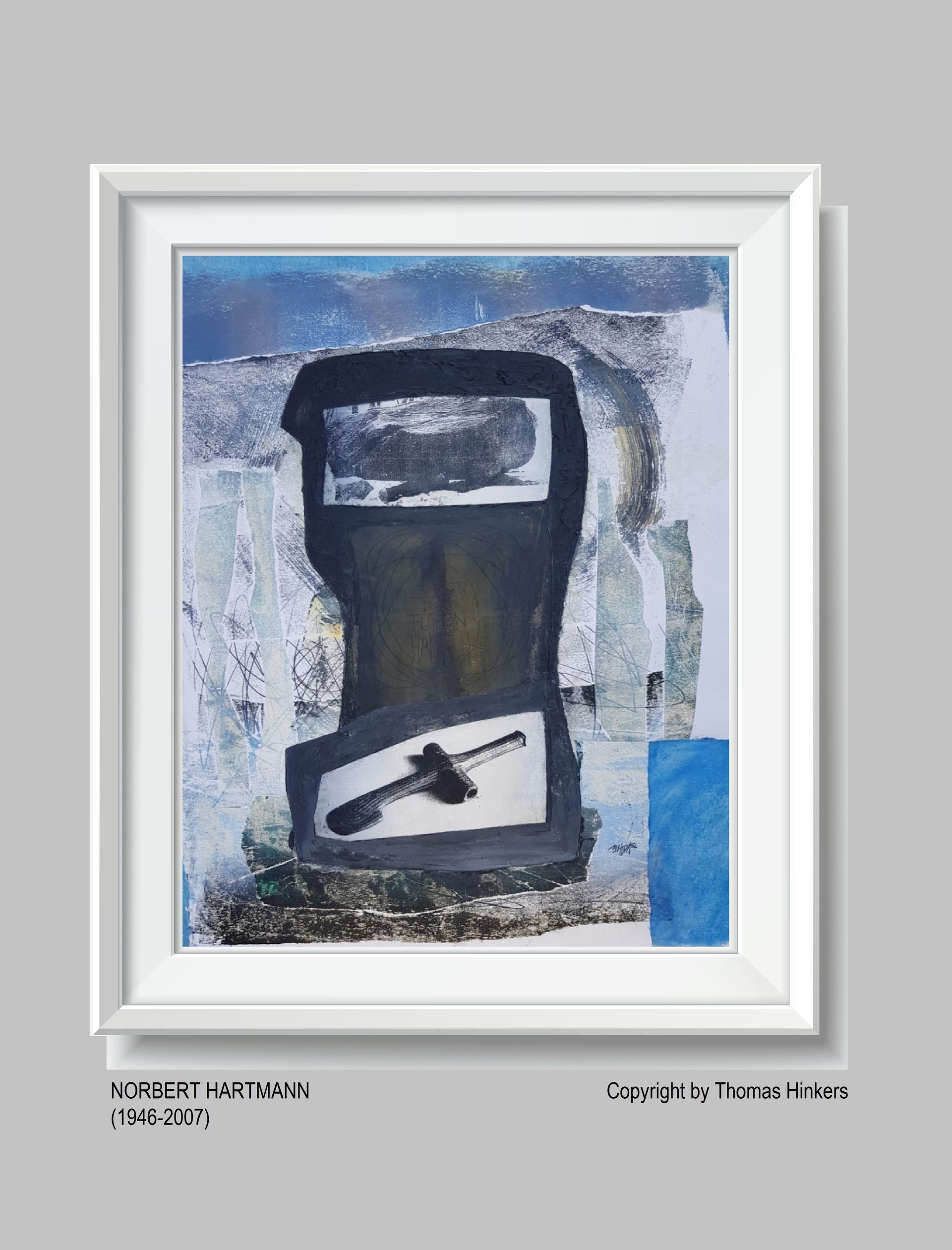 Norbert Hartmann (1946-2007) Papier-Werk aus dem Werkverzeichnis Hinkers