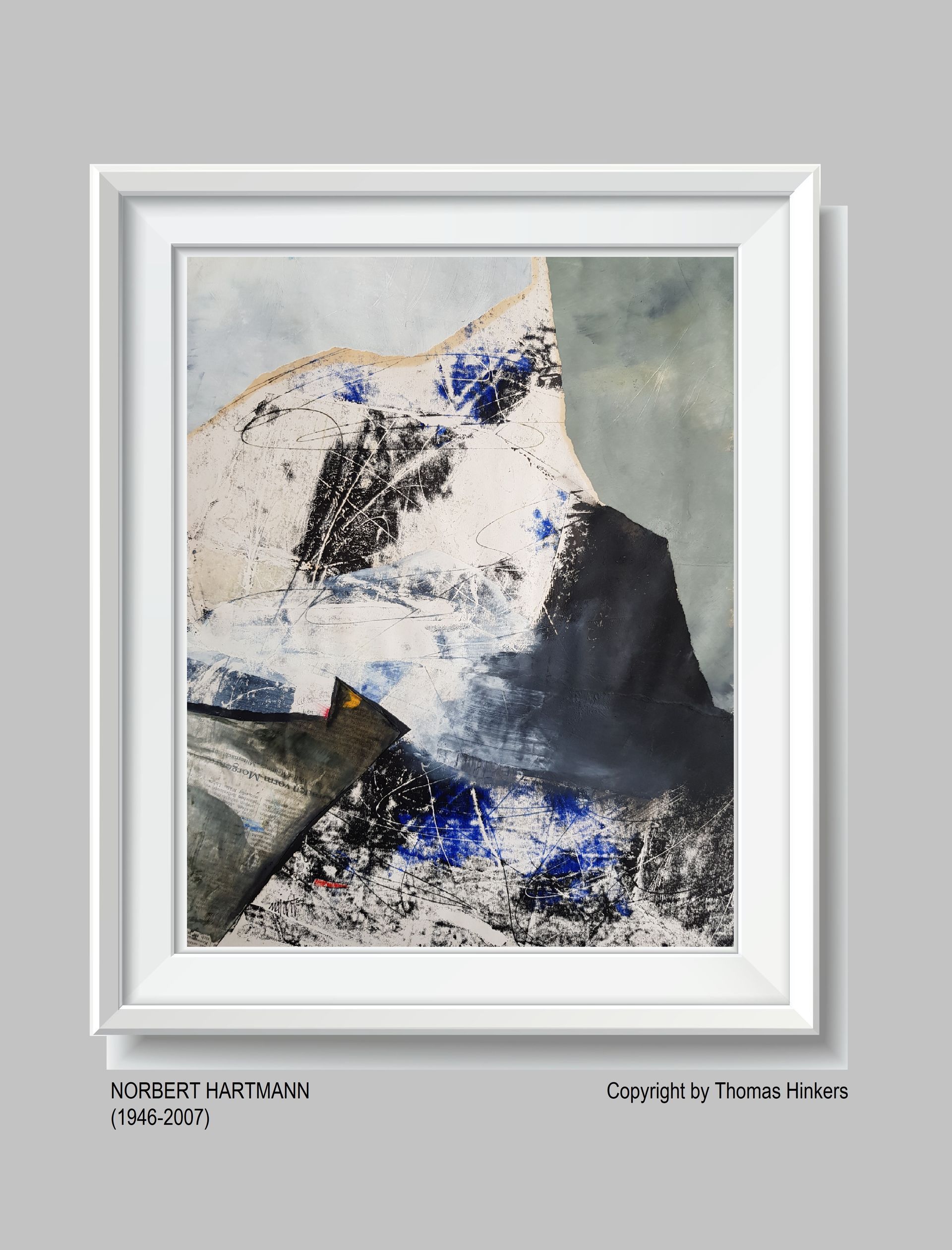 Norbert Hartmann (1946-2007) Papier-Werk aus dem Werkverzeichnis Hinkers