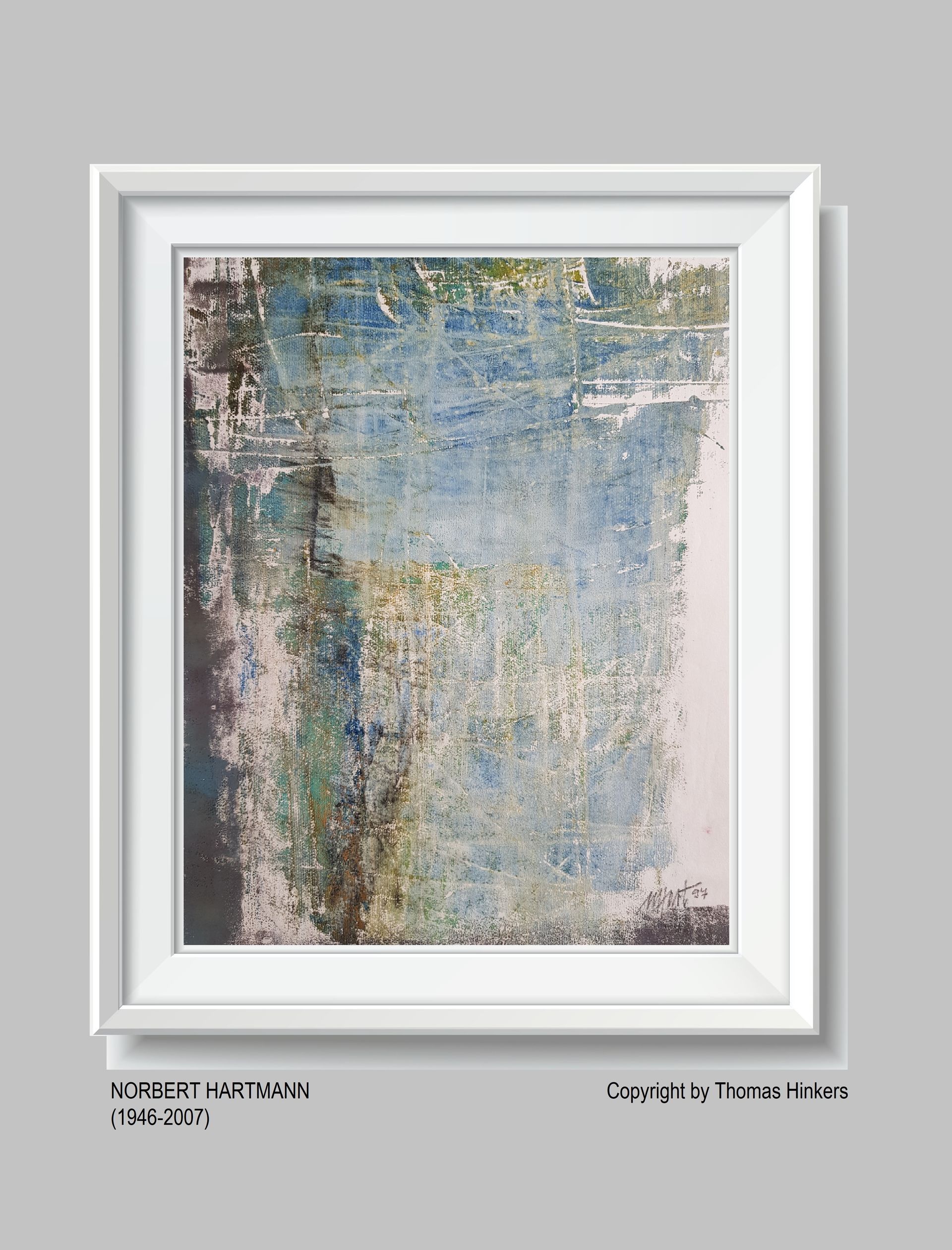 Norbert Hartmann (1946-2007) Papier-Werk aus dem Werkverzeichnis Hinkers