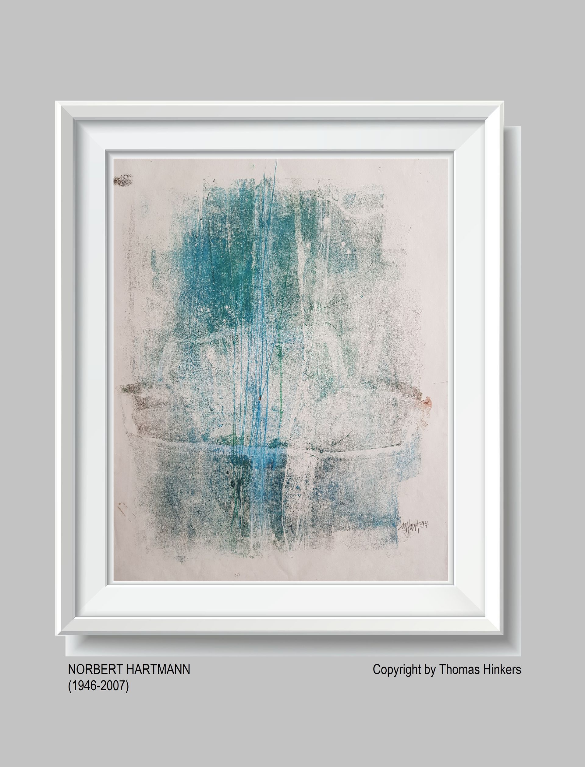 Norbert Hartmann (1946-2007) Papier-Werk aus dem Werkverzeichnis Hinkers