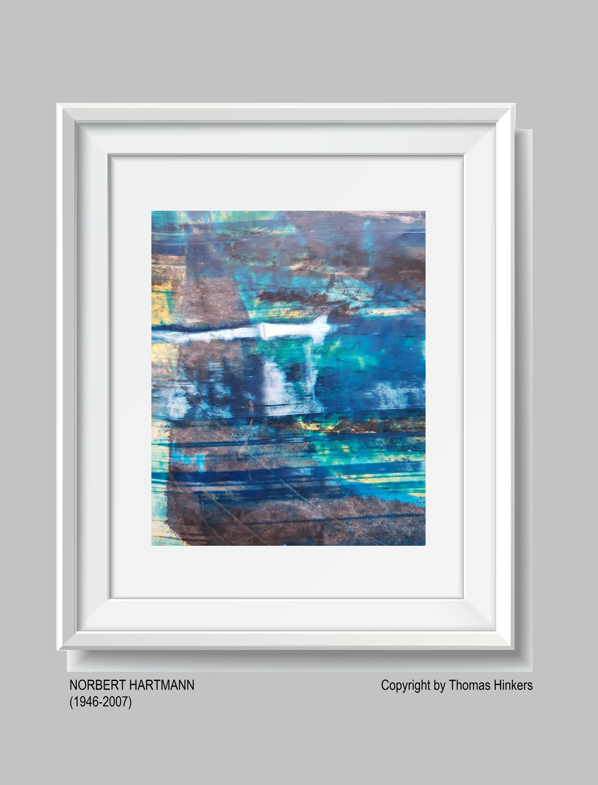 Norbert Hartmann (1946-2007) Papier-Werk aus dem Werkverzeichnis Hinkers