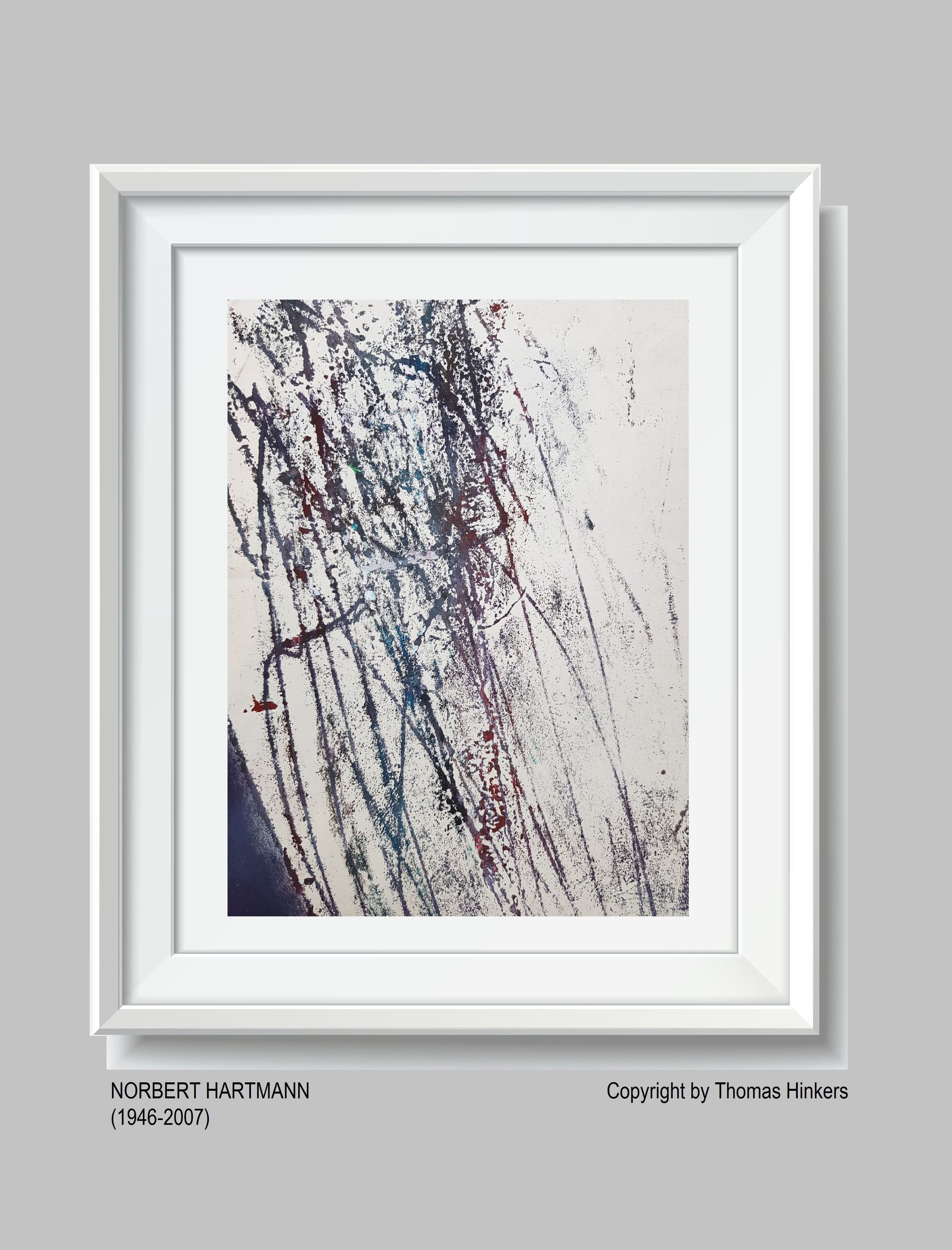 Norbert Hartmann (1946-2007) Papier-Werk aus dem Werkverzeichnis Hinkers