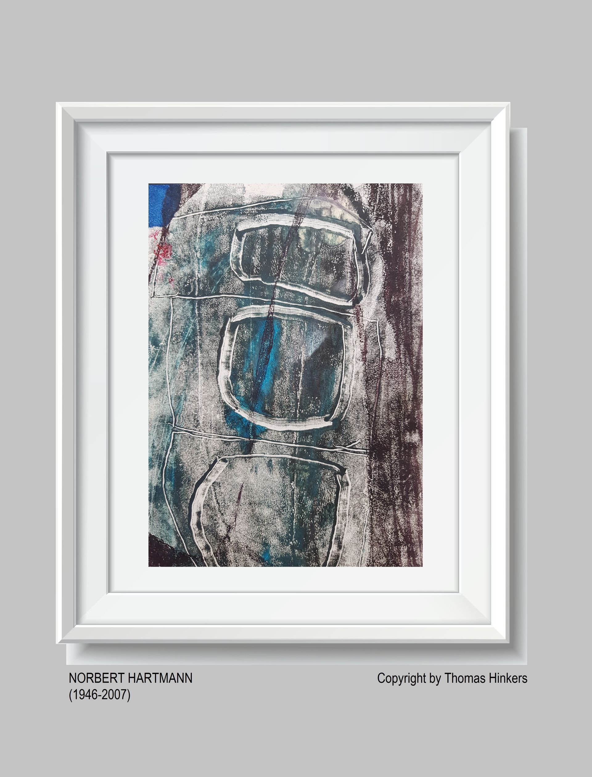 Norbert Hartmann (1946-2007) Papier-Werk aus dem Werkverzeichnis Hinkers