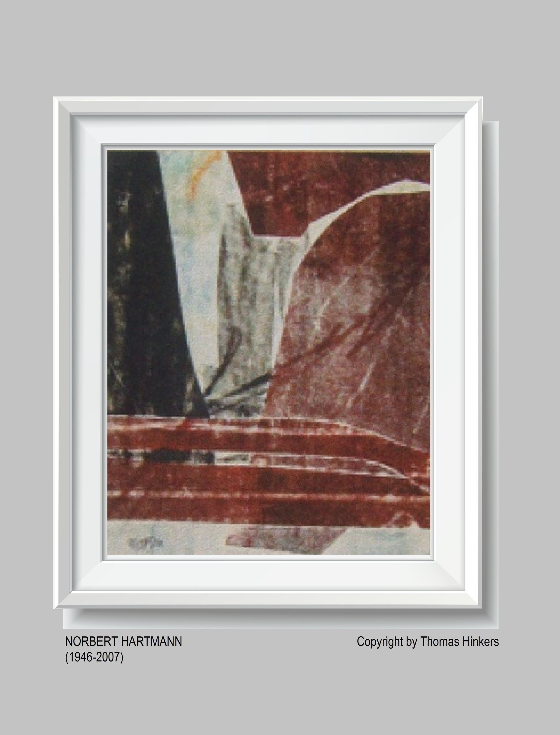 Norbert Hartmann (1946-2007) Papier-Werk aus dem Werkverzeichnis Hinkers