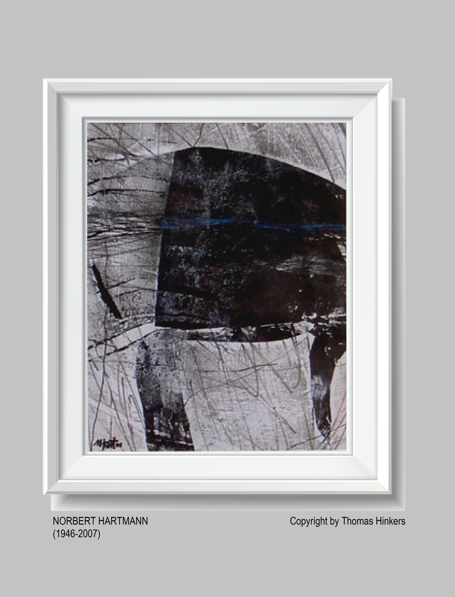 Norbert Hartmann (1946-2007) Papier-Werk aus dem Werkverzeichnis Hinkers
