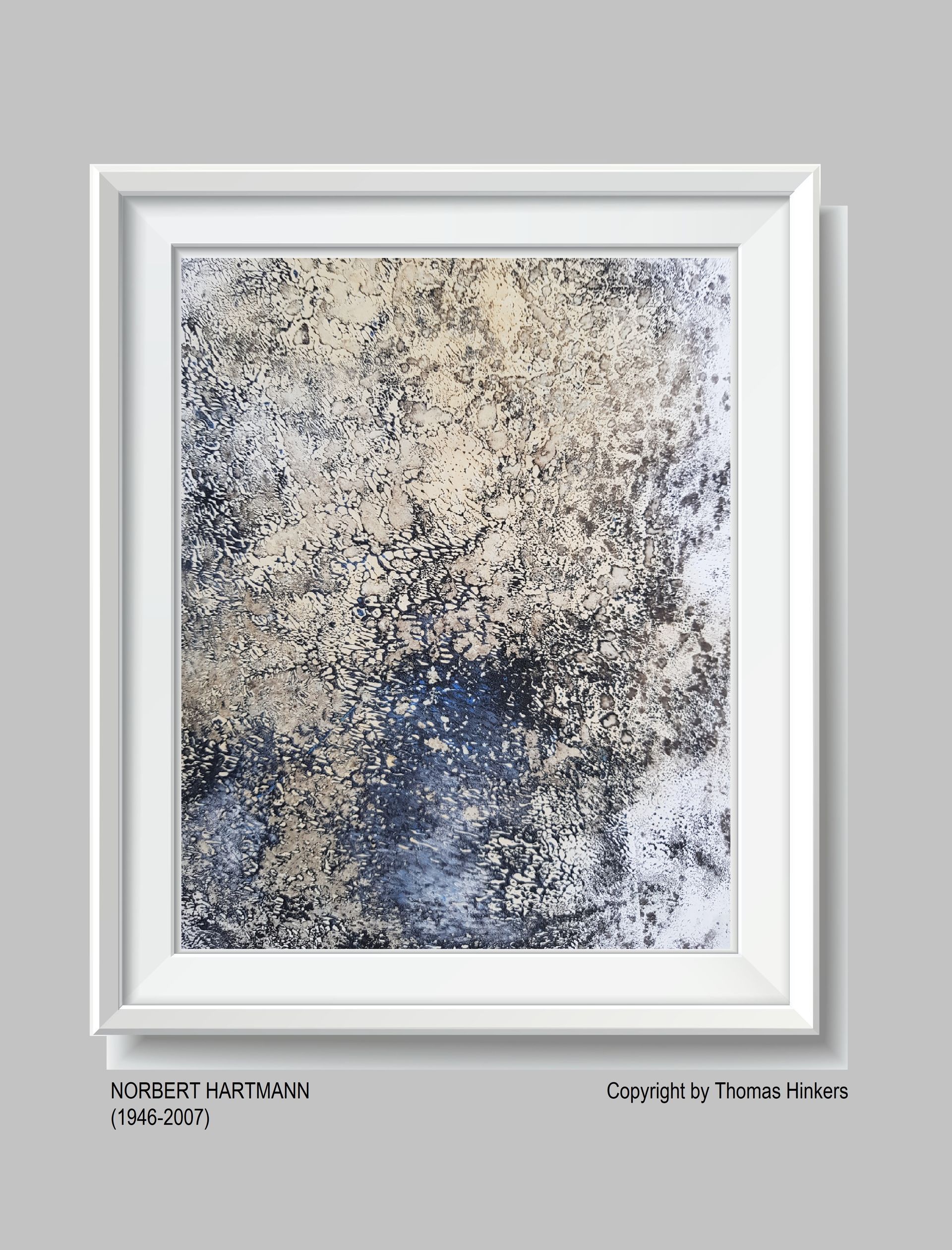 Norbert Hartmann (1946-2007) Papier-Werk aus dem Werkverzeichnis Hinkers