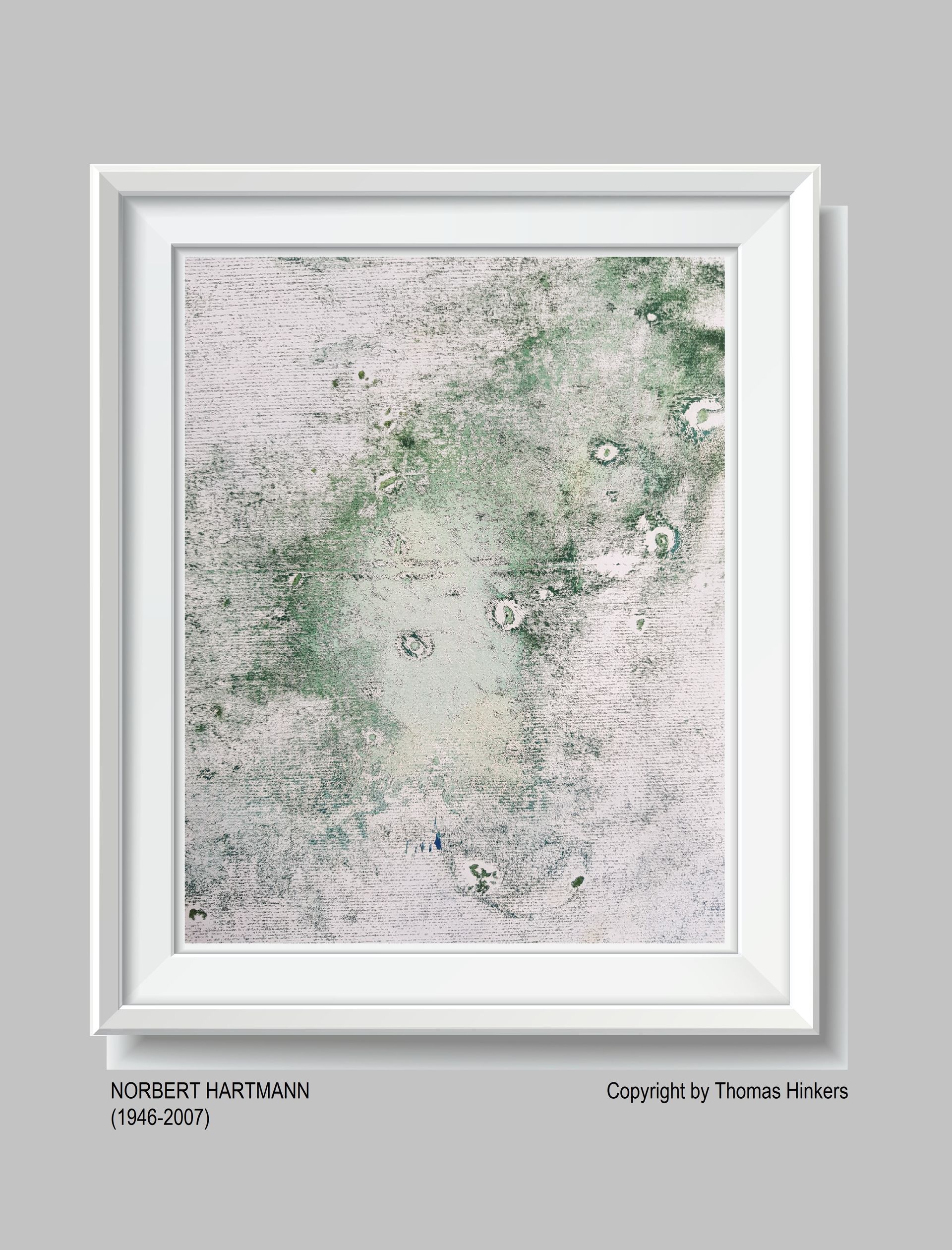 Norbert Hartmann (1946-2007) Papier-Werk aus dem Werkverzeichnis Hinkers