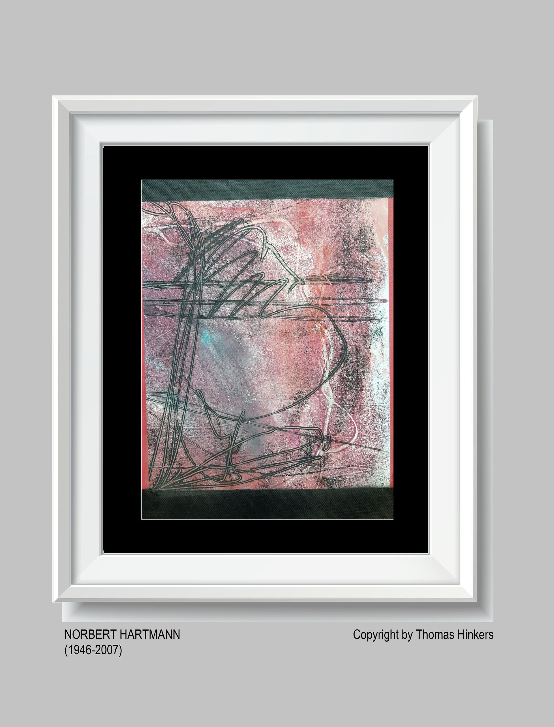 Norbert Hartmann (1946-2007) Papier-Werk aus dem Werkverzeichnis Hinkers