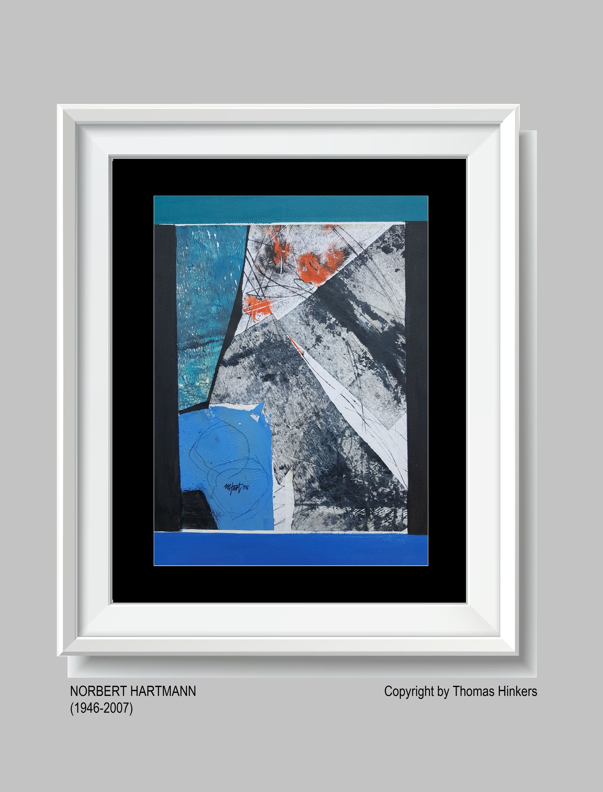 Norbert Hartmann (1946-2007) Papier-Werk aus dem Werkverzeichnis Hinkers