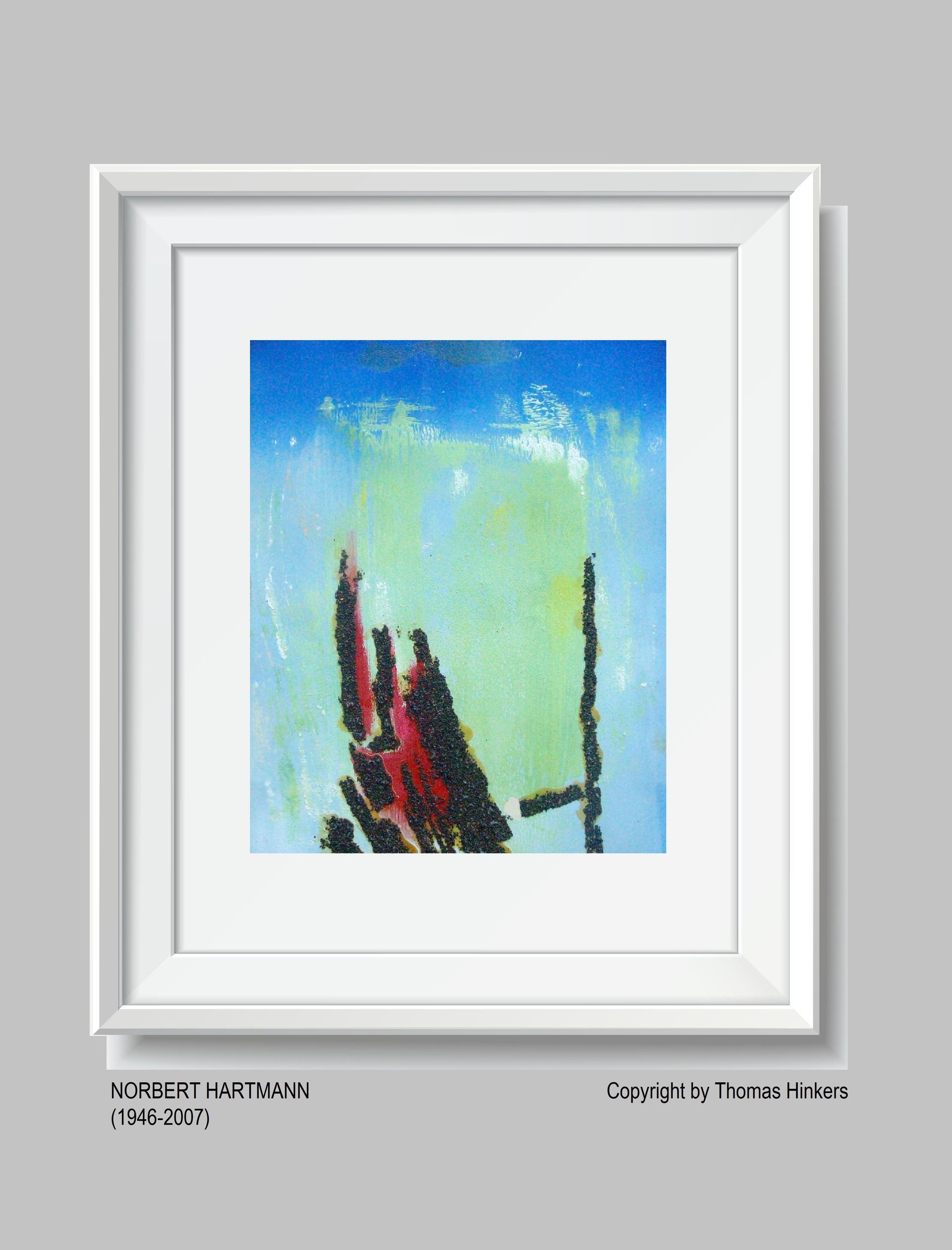 Norbert Hartmann (1946-2007) Papier-Werk aus dem Werkverzeichnis Hinkers