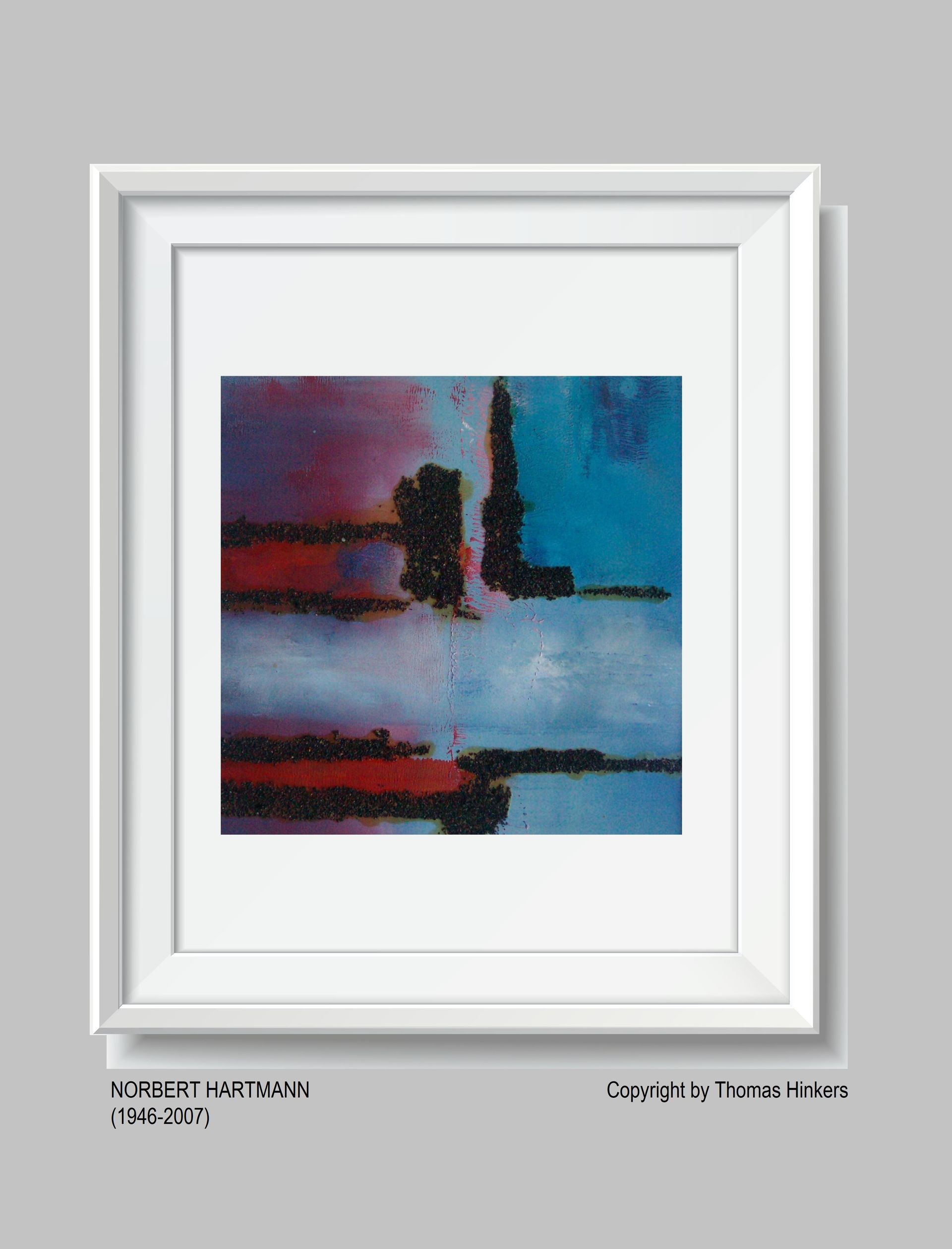 Norbert Hartmann (1946-2007) Papier-Werk aus dem Werkverzeichnis Hinkers