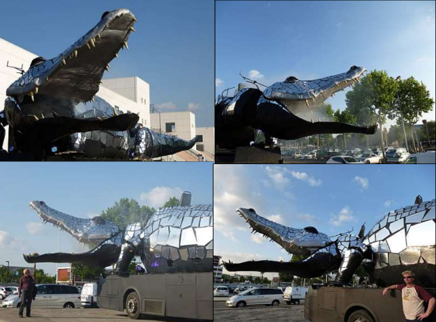 Crocodile float of the Pégoulade, Nîmes Feria by the CPPP Company