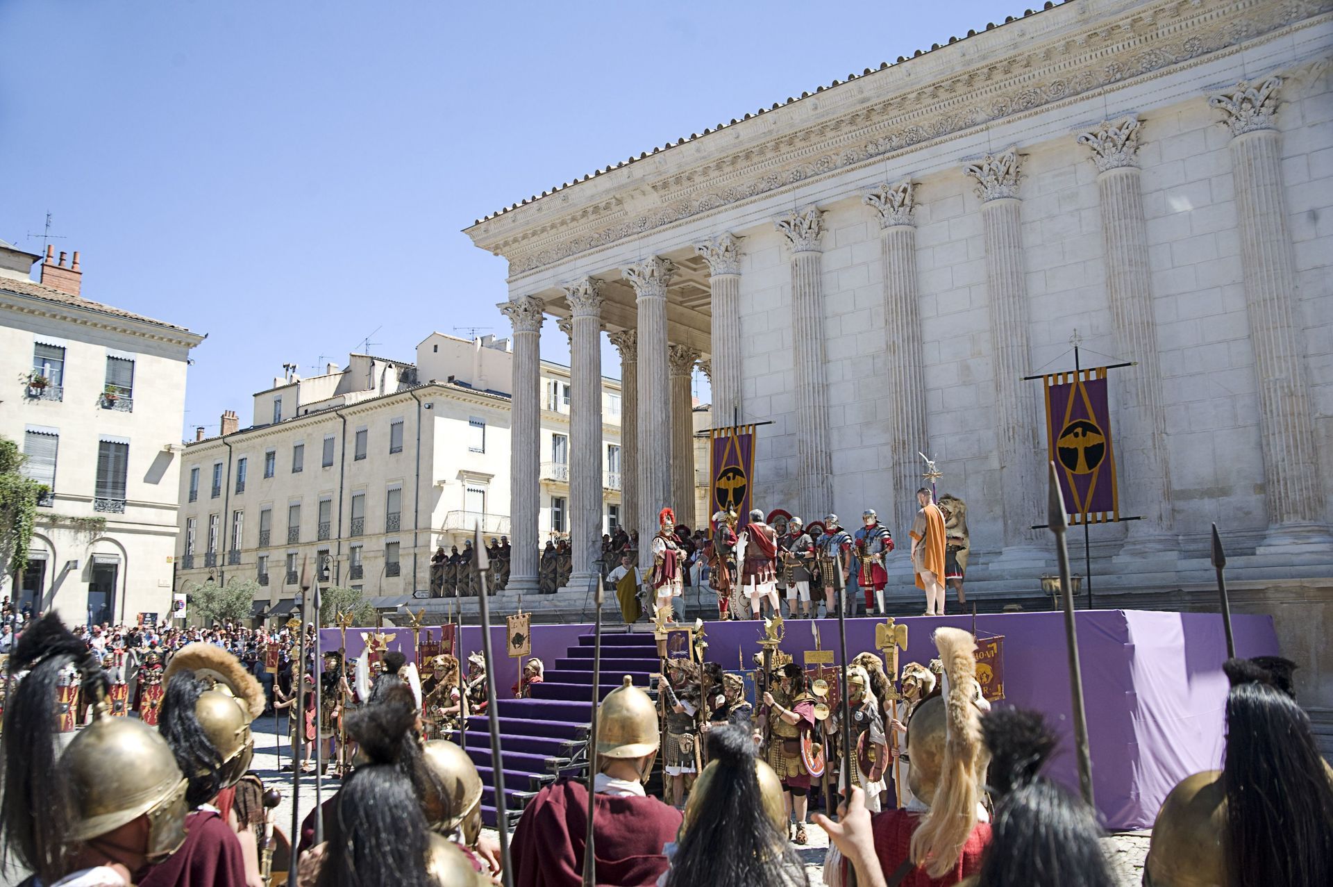 The Great Roman Games ceremony, Maison Carrée of Nîmes- CPPP Company