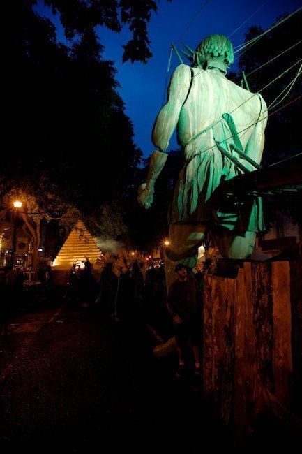 Set for the Pégoulade, opening parade of the Féria de Nîmes, by the CPPP Company