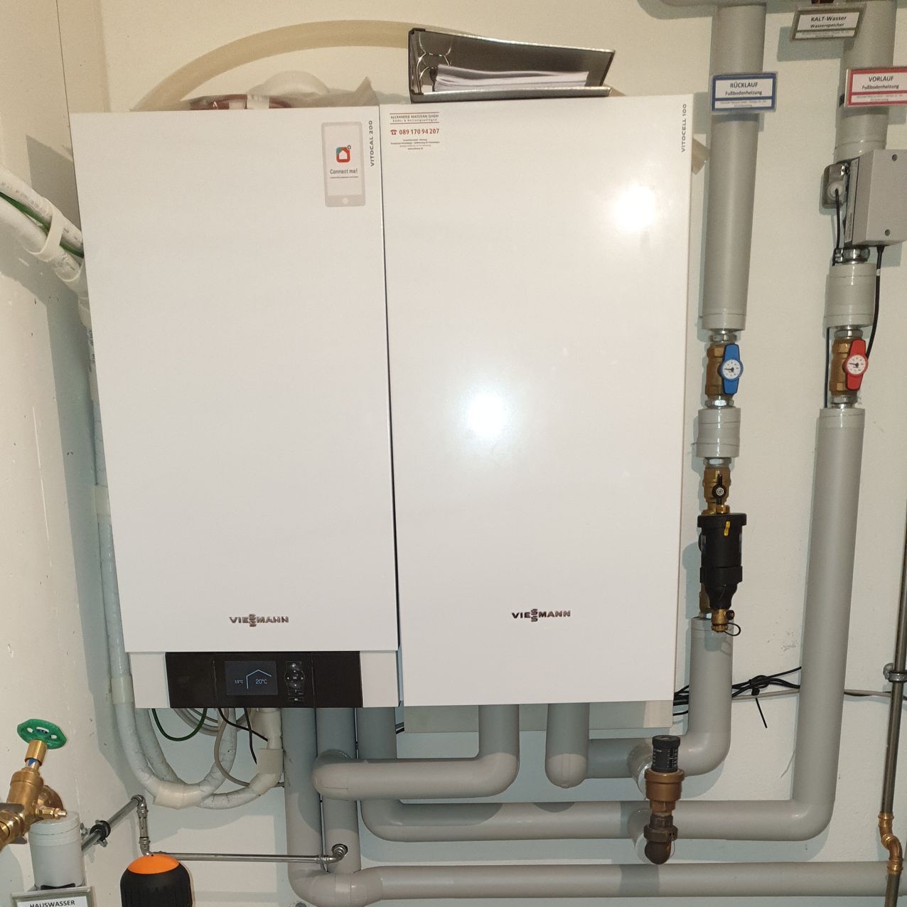 Viessmann Split-Wärmepumpen-Innengerät, Ansicht der internen Komponenten, Starnberg