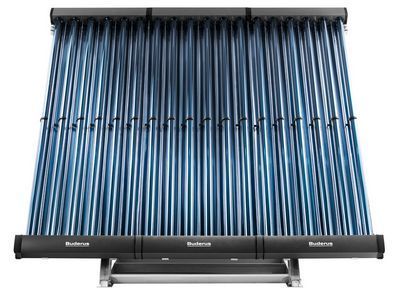 Solaranlage Buderus Vakuumröhre Aufgeständerd