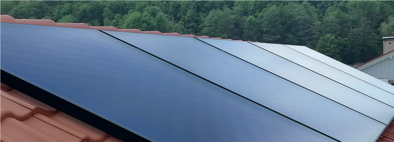 Solaranlage Citrin Flachkollektor Aufdachmontage