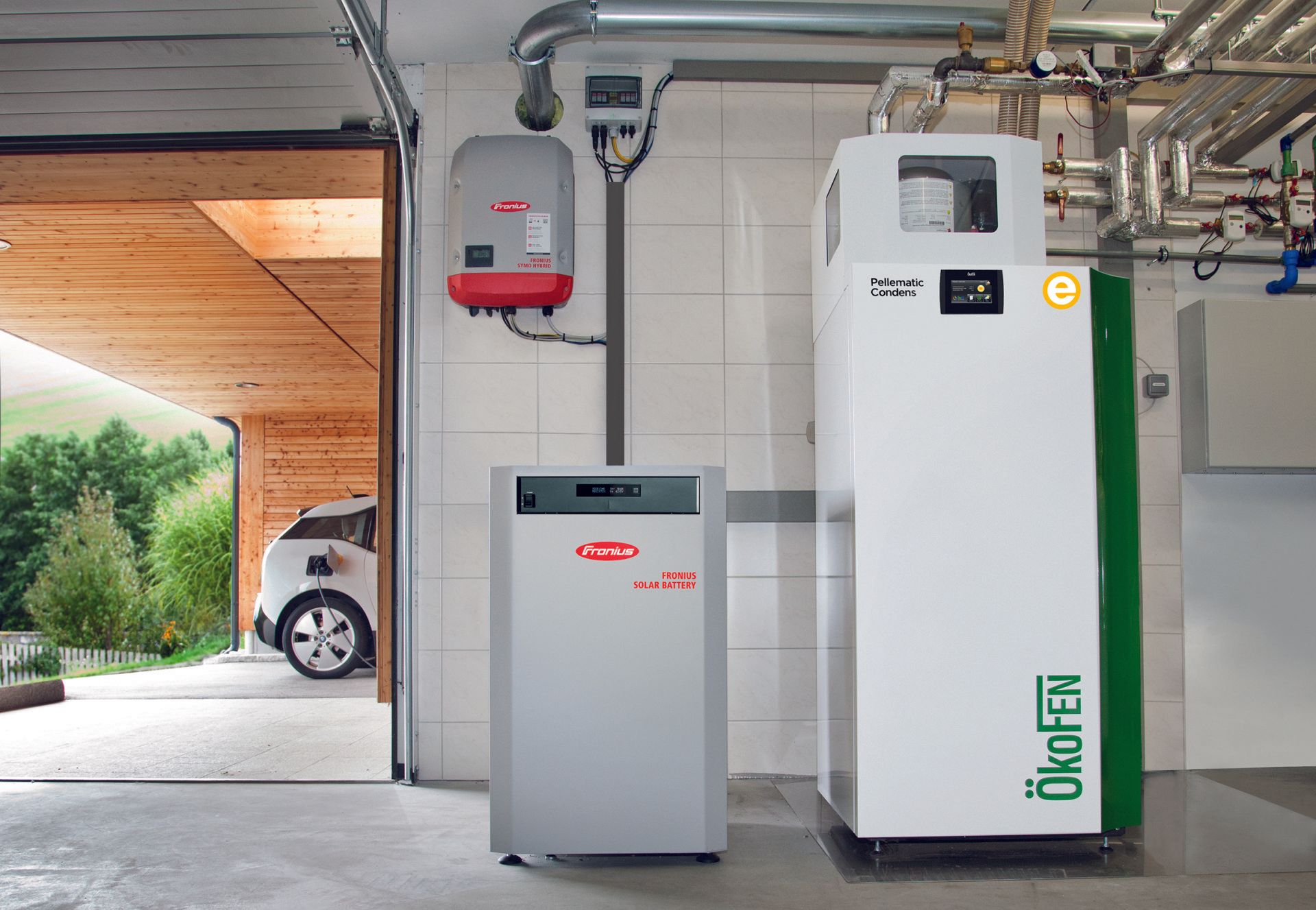 Ökofen Condens-e Brennwert + Stromerzeugung