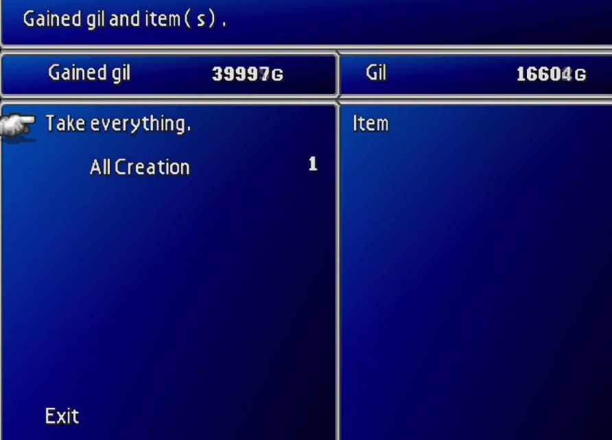 FF7 All Creation Reward