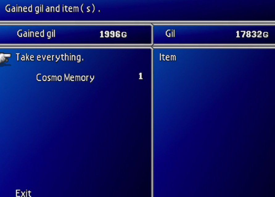 FF7 Cosmo Memory Reward