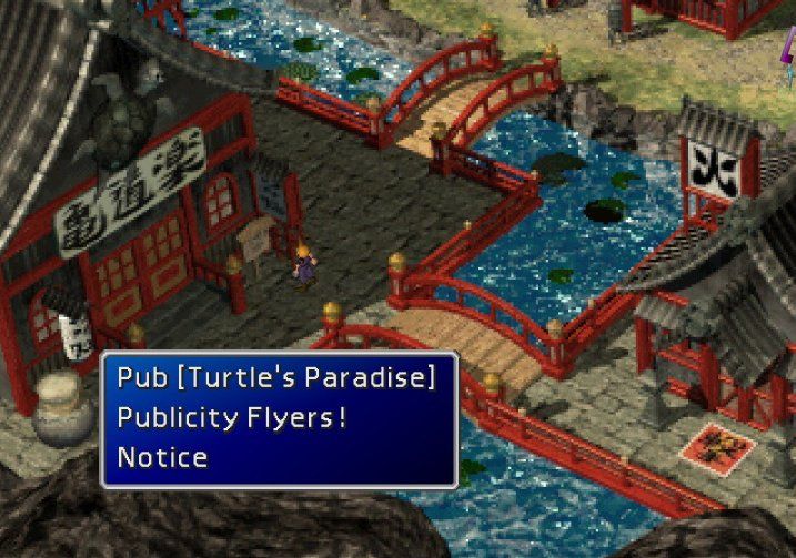 FF7 Wutai - Turtle's Paradise Notice