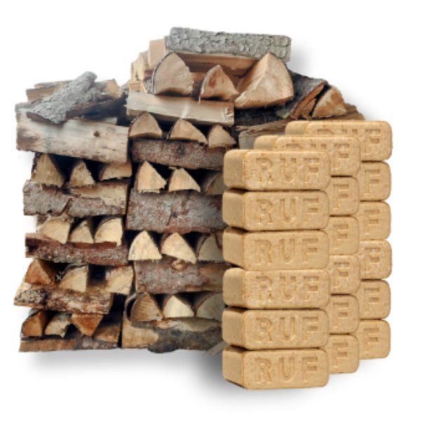 Lagerplatzbedarf Holzbriketts Holzscheite