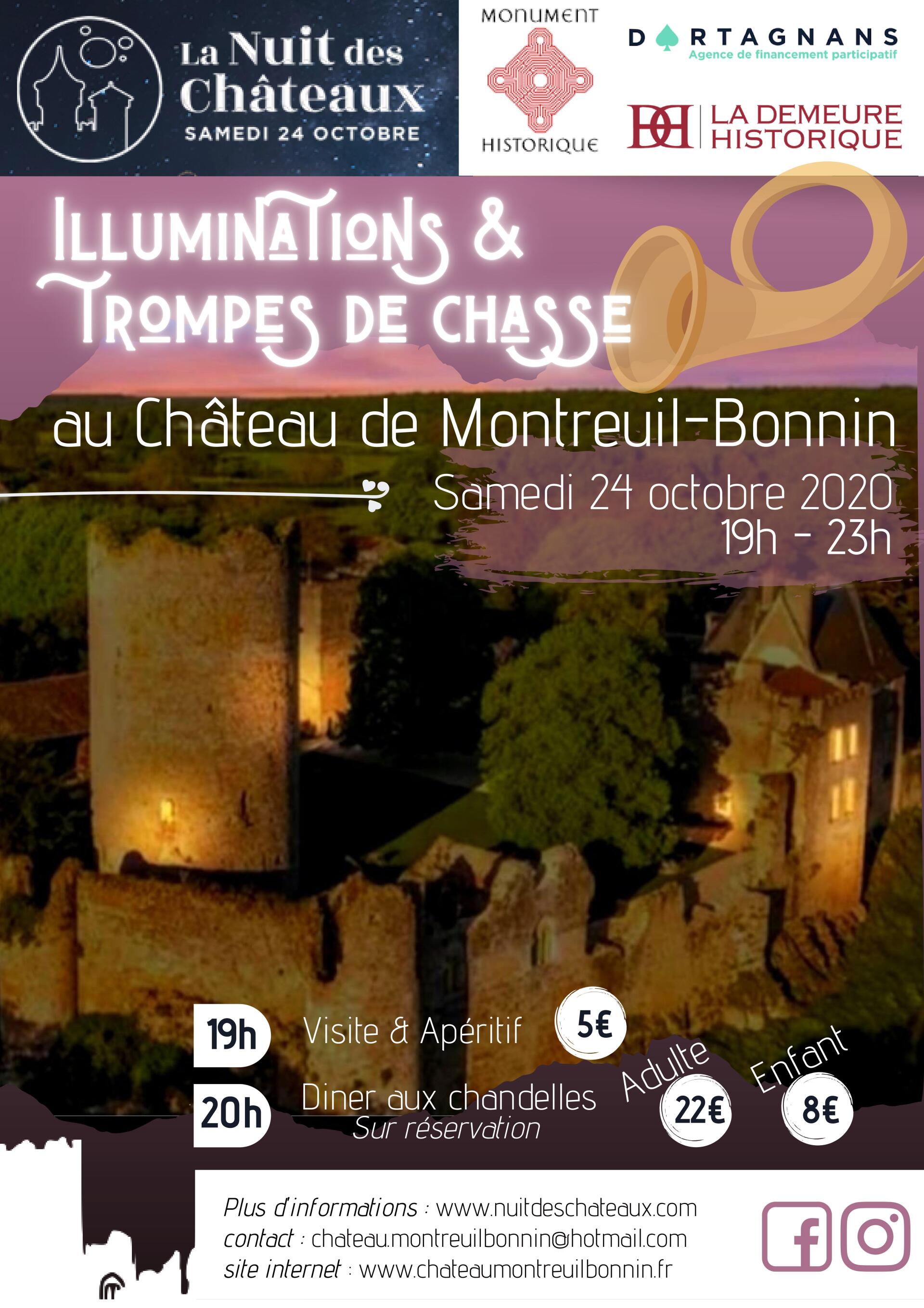 Nuit des chateaux 2020 chateau de Montreuil-Bonnin