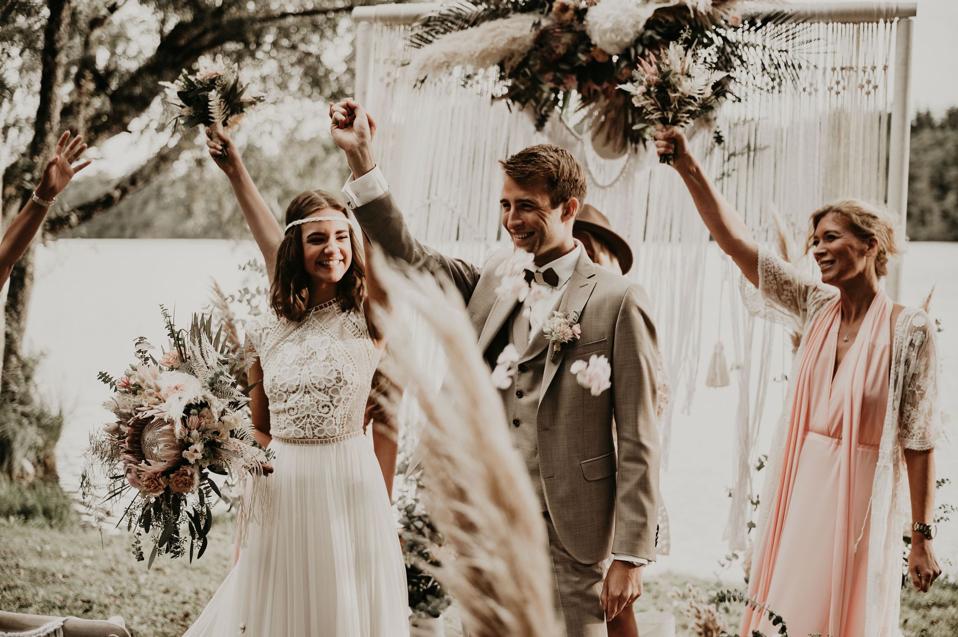 Brautpaar Bohohochzeit