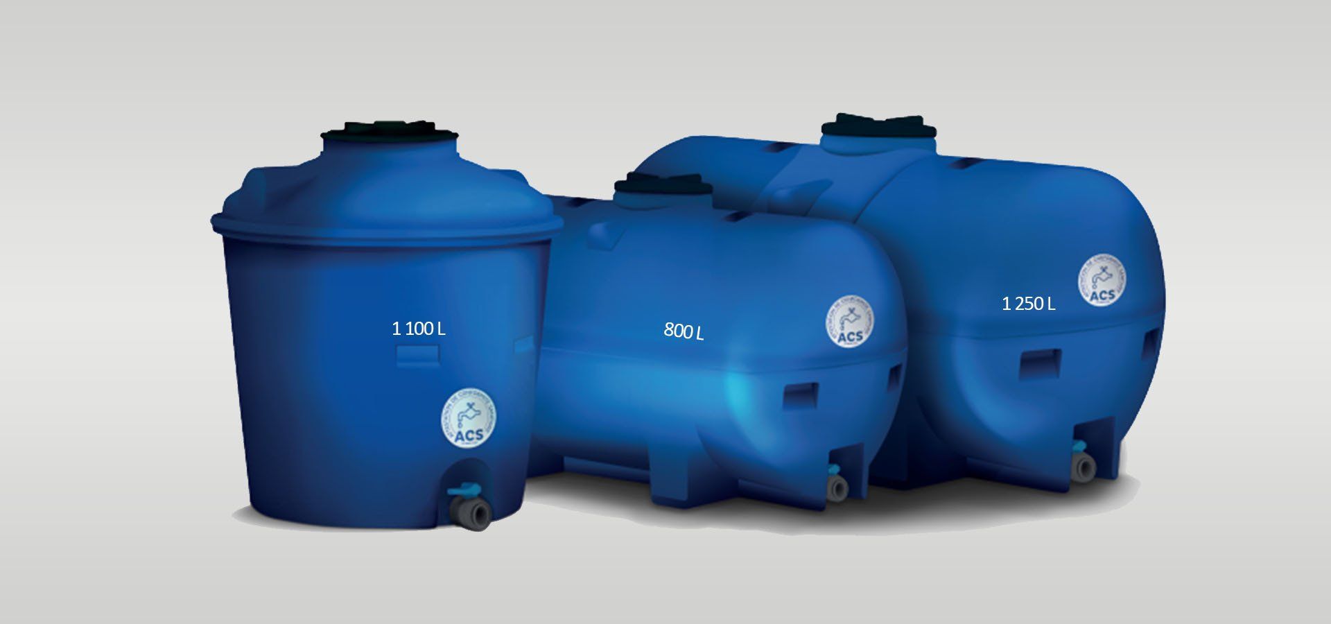 citerne ACS pour eau de ville, cuve pour eau potable, capacité 800 litres et 1100 litres