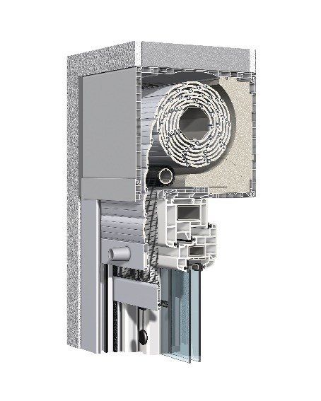 Aufsetz-Rollladen mit Insektenschutz-Rollo Aufsetz-Rollladen mit Insektenschutz-Rollo