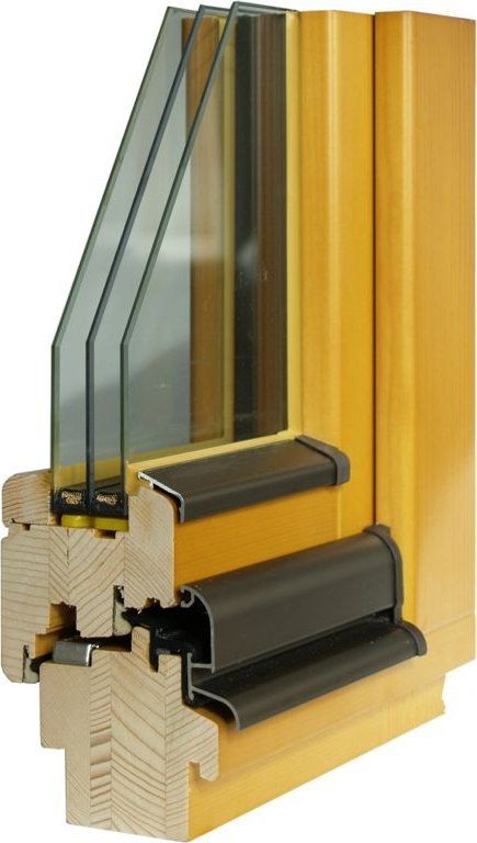 Softline - Holzfenster 80 mm mit 3-fach Wärmeschutzverglasung
