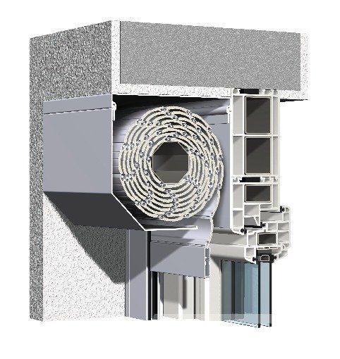 Vorbau-Rollladen Kastenquerschnitt, eckig Vorbau-Rollladen Kastenquerschnitt, eckig