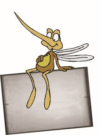 Clipart Moskito sitzt auf Insektenschutzgitter