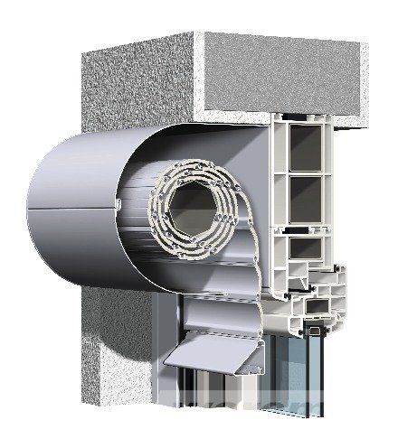 Vorbau-Rollladen Kastenquerschnitt, rund Vorbau-Rollladen Kastenquerschnitt, rund