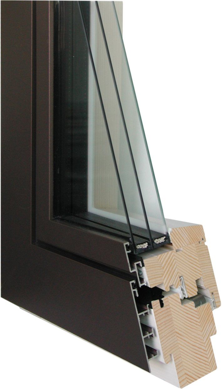 Profil Holz-Alu-Fenster, flächenbündig Profil Holz-Alu-Fenster, flächenbündig