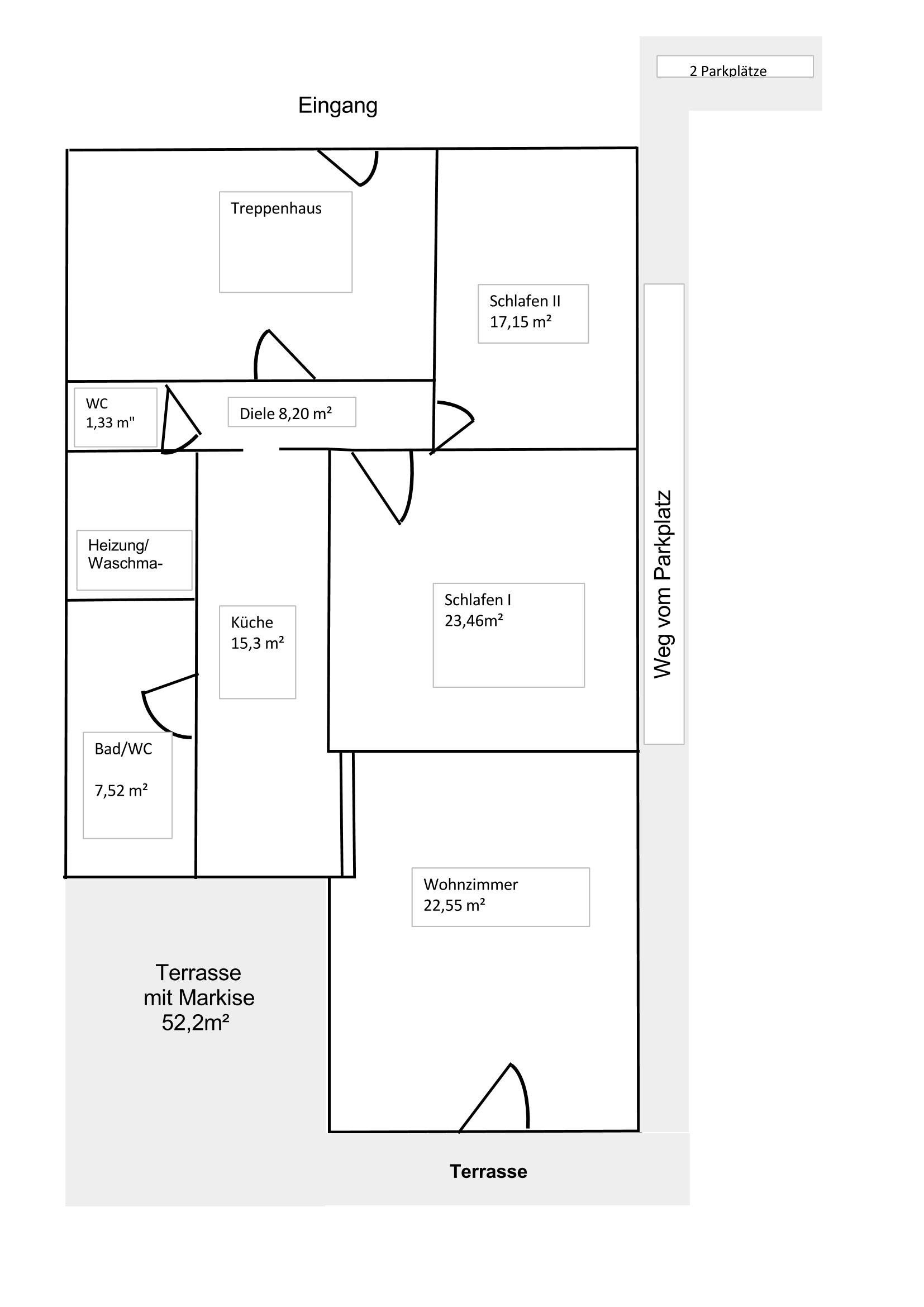 Grundrisn Ferienwohnung