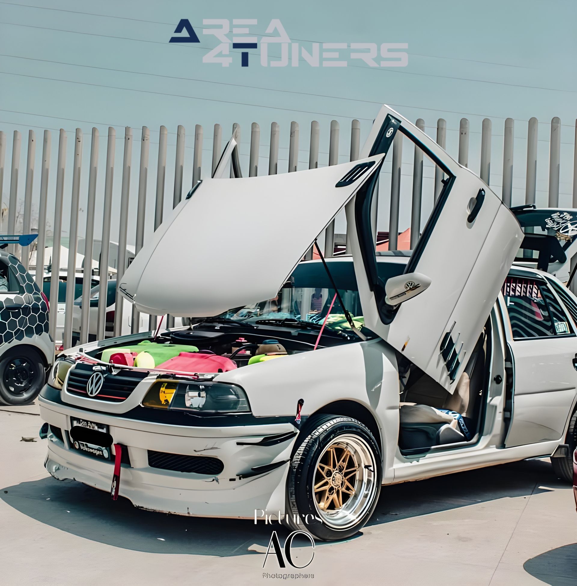 Speed 77 Revolution 2º Aniversario
Imagen del reportaje de la revista Tuning Area4tuners.es, de la concentración de coches Tuning del año 2023 en Polideportivo Valle Del Chalco, México