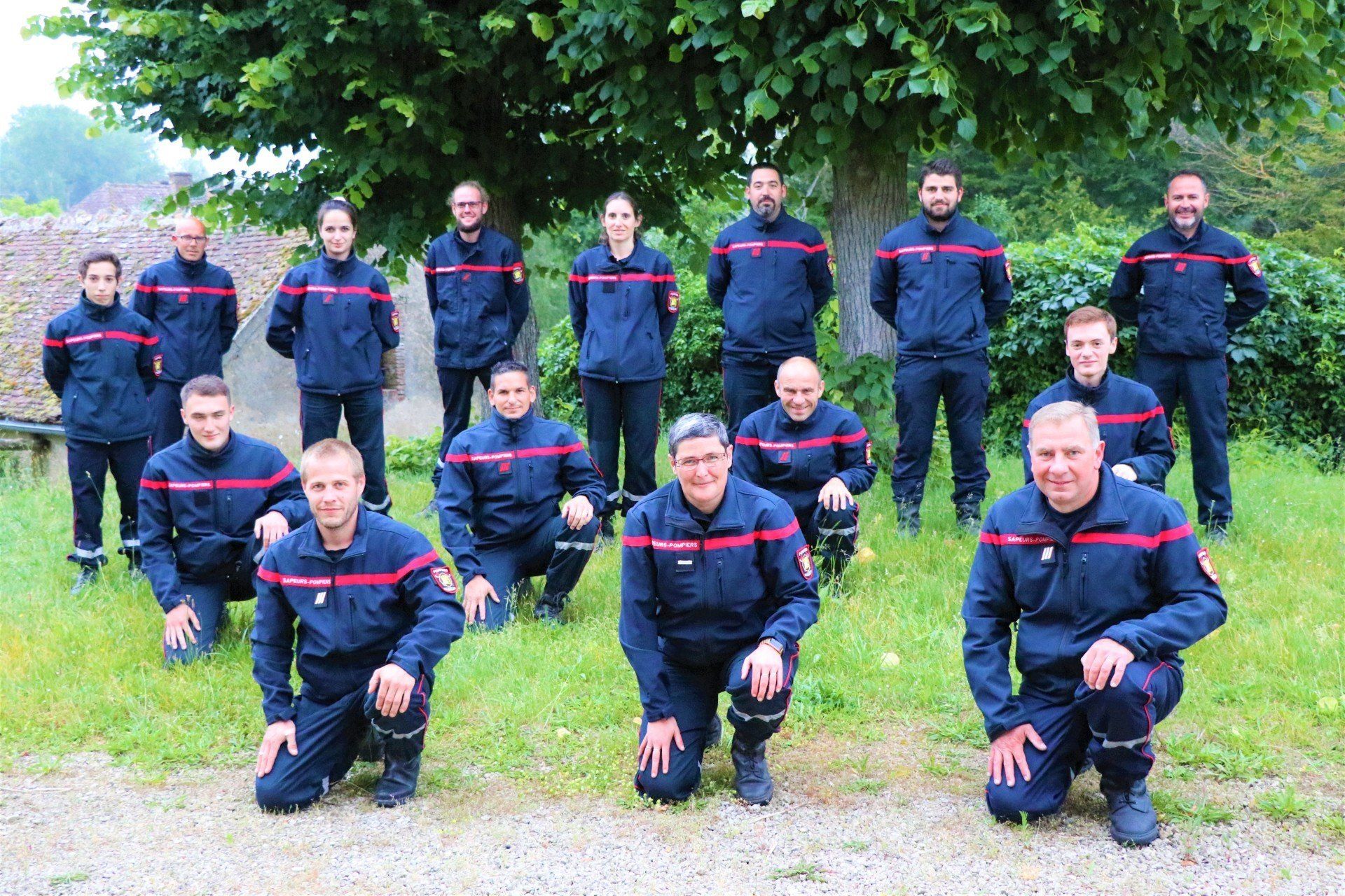 photo de groupe des pompiers du CPI