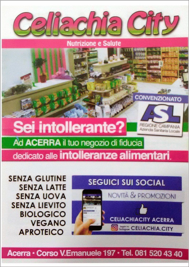Alimenti per celiaci convenzione Asl acerra celiachia city