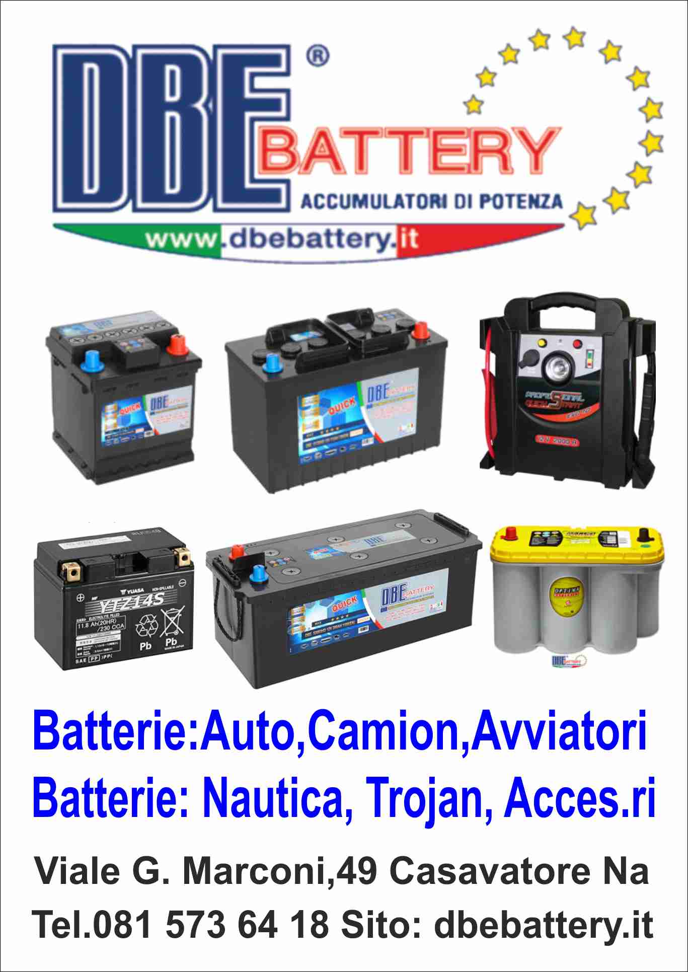 bde battery casavatore batterie auto camion avviatore nautica troyan accessori