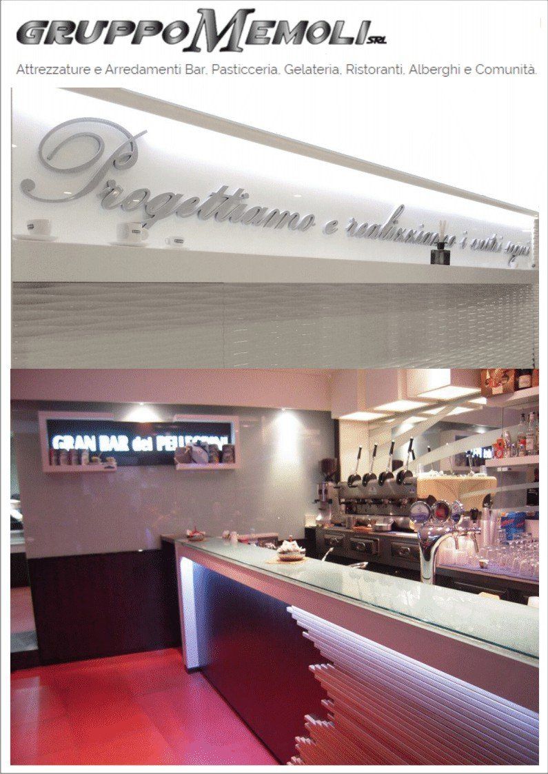 gruppo Memoli arredo negozi bar ristoranti attrezzature professionali per bar pizzerie